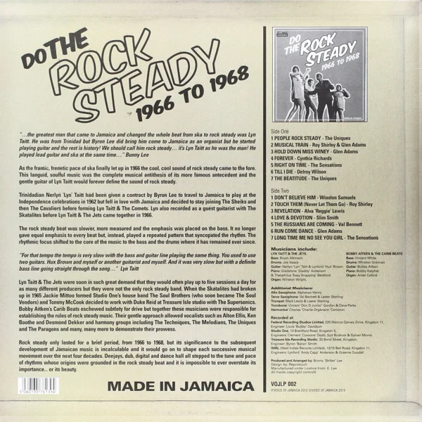 Do The Rock Steady 1966 To 1968 back cover